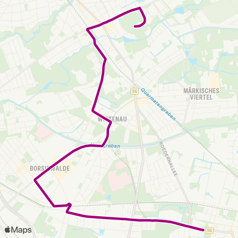 BVG Titiseestr. (Berlin) ↔︎ 🅤 Paracelsus-Bad map