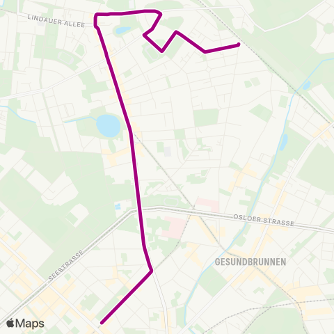 BVG 🅢 Schönholz (Berlin) ↔︎ 🅤 Leopoldplatz (Berlin) map