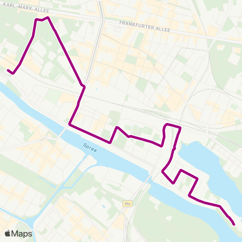 BVG Tunnelstr. ↔︎ Helsingforser Platz (Berlin) map