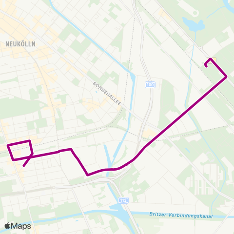 BVG Kranoldstr. (Berlin) ↔︎ 🅢 Plänterwald (Berlin) map