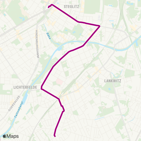 BVG Saaleckplatz (Berlin) ↔︎ 🅢+🅤 Rathaus Steglitz (Berlin) [Busbahnhof] map