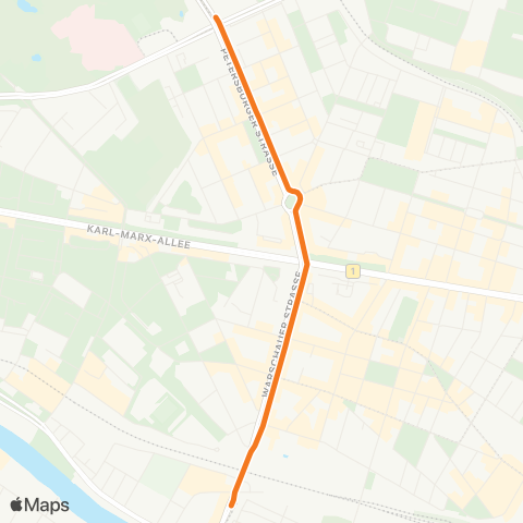 BVG 🅢+🅤 Warschauer Str. (Berlin) ↔︎ Friedrich-Ludwig-Jahn-Sportpark (Berlin) map