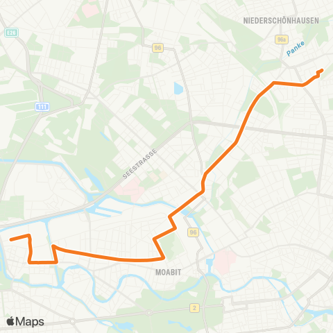 BVG 🅢+🅤 Jungfernheide Bhf (Berlin) ↔︎ Hadlichstr. (Berlin) map