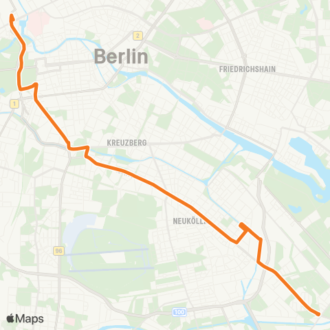 BVG 🅢+🅤 Berlin Hbf ↔︎ Sonnenallee map