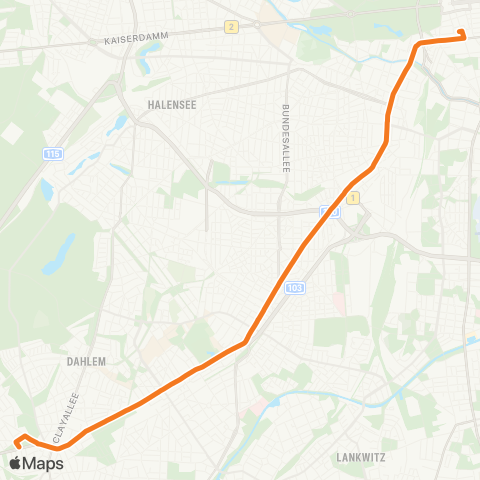 BVG 🅤 Anton-Wilhelm-Amo-Str. (Berlin) ↔︎ Busseallee (Berlin) map