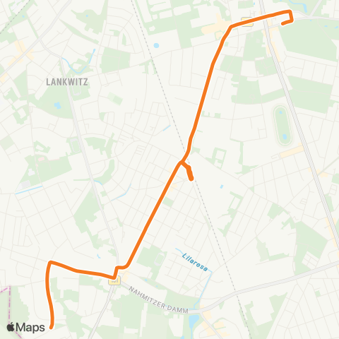 BVG Waldsassener Str. (Berlin) ↔︎ AM Heidefriedhof (Berlin) map