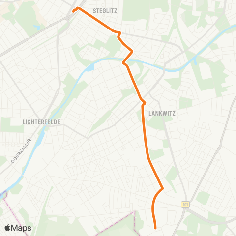 BVG Waldsassener Str. (Berlin) ↔︎ 🅢+🅤 Rathaus Steglitz (Berlin) [Busbahnhof] map