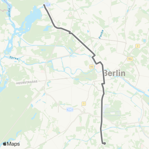 BVG 🅤 Alt-Mariendorf (Berlin) ↔︎ An Der Mühle map