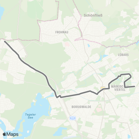 BVG 🅢 Heiligensee (Berlin) ↔︎ Wilhelmsruher Damm (Berlin) map