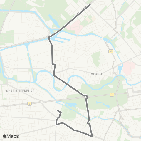 BVG Hertzallee (Berlin) ↔︎ 🅤 Seestr. (Berlin) map