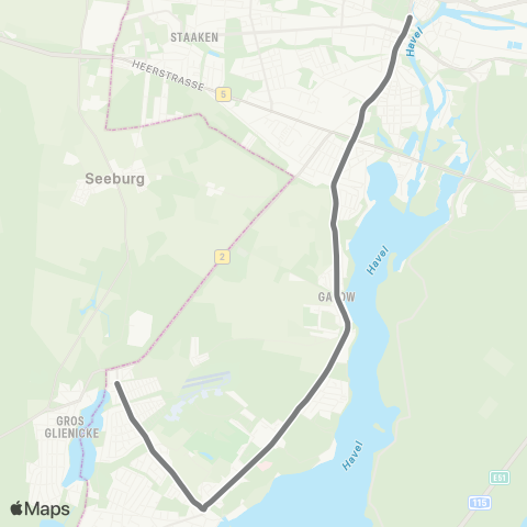 BVG Gutsstr. ↔︎ 🅢+🅤 Rathaus Spandau (Berlin) map