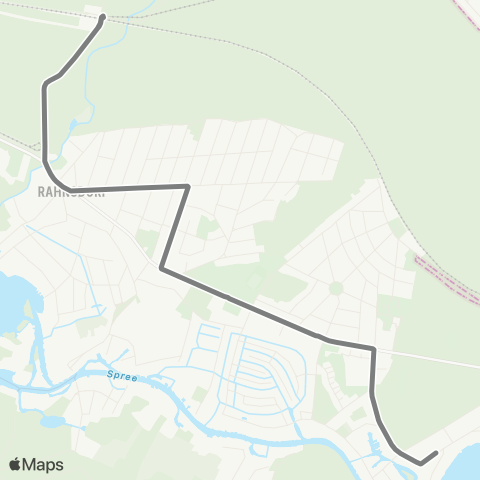 BVG Dämeritzstr. (Berlin) ↔︎ 🅢 Rahnsdorf (Berlin) map