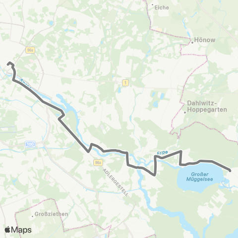 BVG Rahnsdorf ↔︎ 🅢+🅤 Alexanderplatz Bhf map