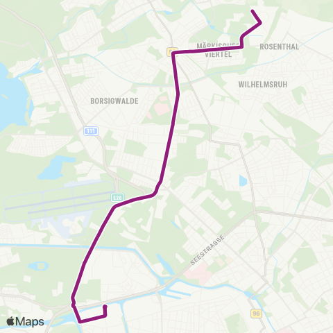 BVG Goerdelersteg (Berlin) ↔︎ Quickborner Str. (Berlin) map