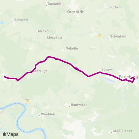 prignitzbus Dorf ↔︎ Zob map