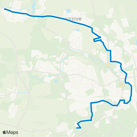 Stadtverkehrsgesellschaft Frankfurt (Oder) Booßen Forstweg ↔︎ Kopernikusstr. map