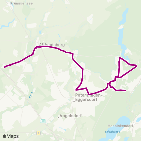 mobus Märkisch-Oderland Bus 🅢 Strausberg Nord ↔︎ Markt map