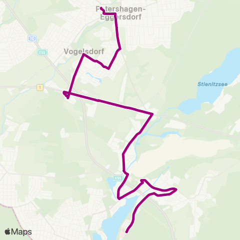 mobus Märkisch-Oderland Bus Krankenhaus ↔︎ 🅢 Fredersdorf map