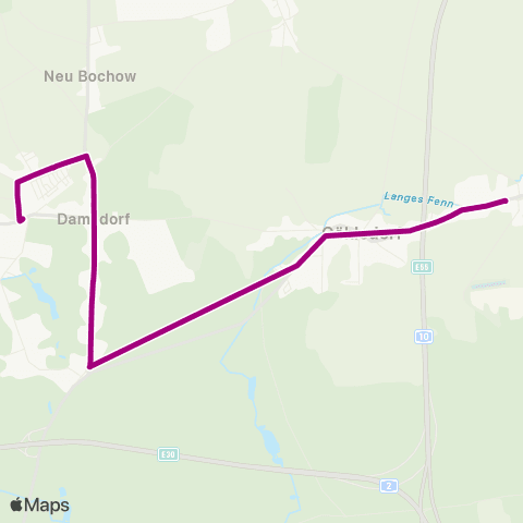 regiobus Potsdam Mittelmark Damsdorf Schule ↔︎ Plötzin map