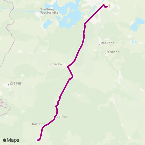 regiobus Potsdam Mittelmark Görzke ↔︎ Brandenburg Hbf map