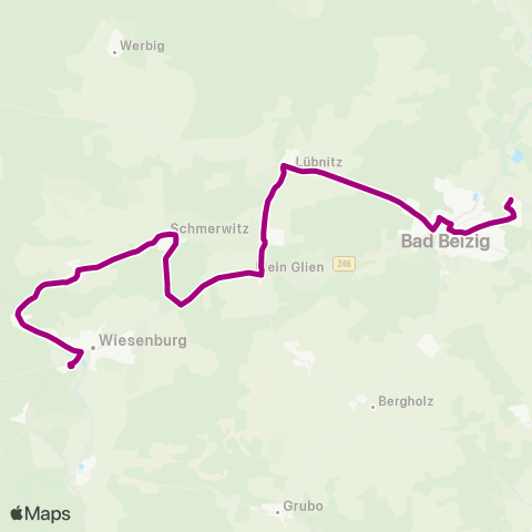 regiobus Potsdam Mittelmark Wiesenburg ↔︎ Busbahnhof map