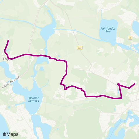 regiobus Potsdam Mittelmark Neu Töplitz ↔︎ Campus Fachhochschule map
