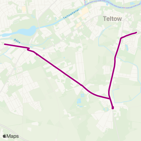regiobus Potsdam Mittelmark 🅢 Teltow Stadt ↔︎ Stahnsdorf Waldschänke map