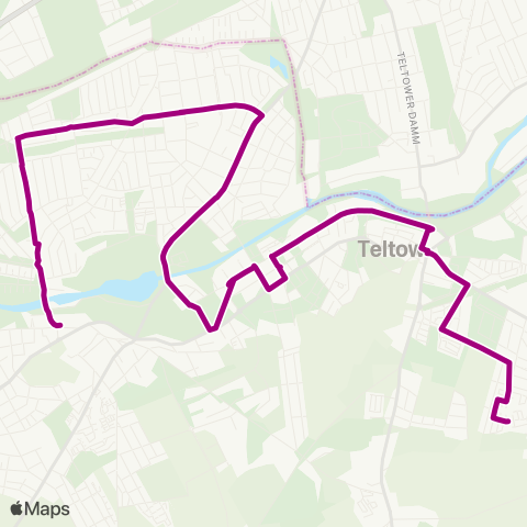 regiobus Potsdam Mittelmark 🅢 Teltow Stadt ↔︎ Stahnsdorf Waldschänke map