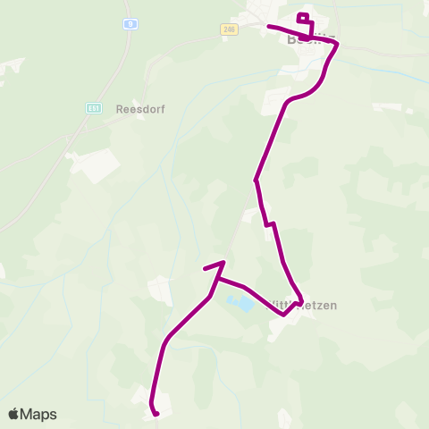 regiobus Potsdam Mittelmark Schönefeld ↔︎ Liebknechtpark map
