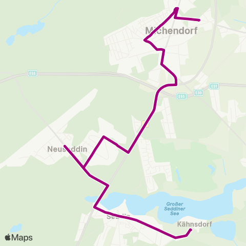 regiobus Potsdam Mittelmark Kähnsdorf ↔︎ Seddin Bhf map