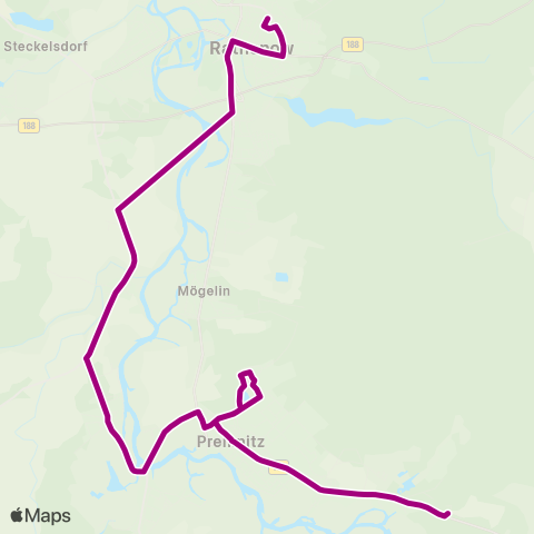 Havelbus Verkehrsgesellschaft Oberschule ↔︎ Thomas-Mann-Str. map