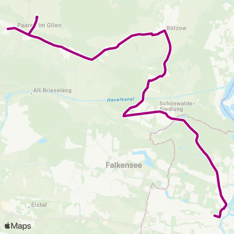 Havelbus Verkehrsgesellschaft Galenstr. ↔︎ Dorf map