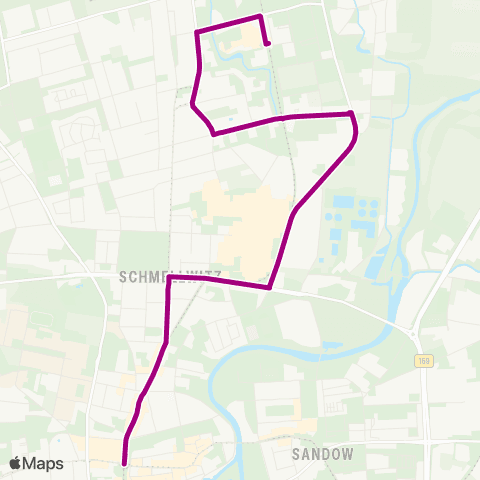 Cottbusverkehr Stadthalle Puschkinpromenade ↔︎ Neu Schmellwitz Zuschka map
