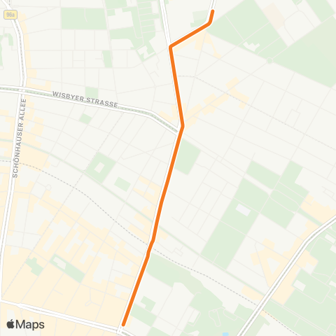 BVG Prenzlauer Allee ↔︎ AM Steinberg (Berlin) map