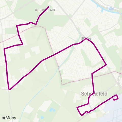 BVG 🅢 Schönefeld (Bei Berlin) ↔︎ Gesundheitszentrum (Berlin) map