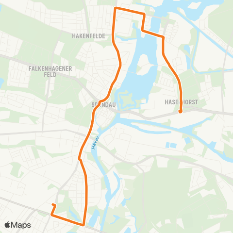 BVG 🅤 Haselhorst (Berlin) ↔︎ AM Omnibushof map