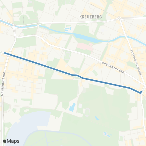 BVG 🅤 Hermannplatz (Berlin) ↔︎ 🅤 Mehringdamm (Berlin) map