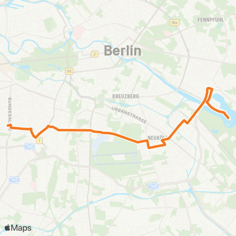 BVG Tunnelstr. ↔︎ 🅤 Berliner Str. (Berlin) map