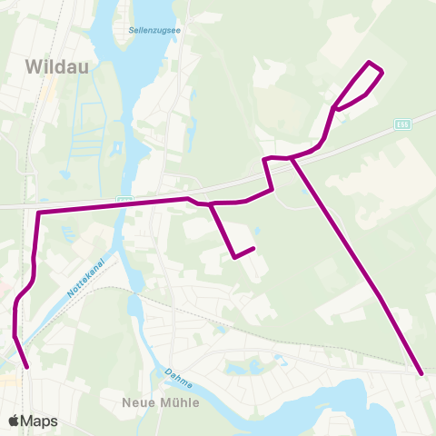 Regionale Verkehrsgesellschaft Dahme-Spreewald Wustroweg ↔︎ 🅢 Königs Wusterhausen Bhf map