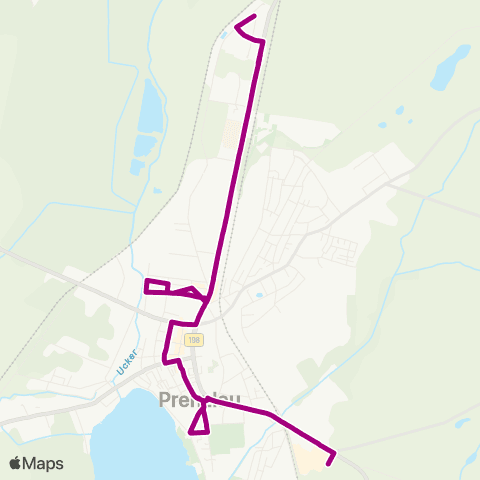 Uckermärkische Verkehrsgesellschaft Schafgrund ↔︎ Nord map
