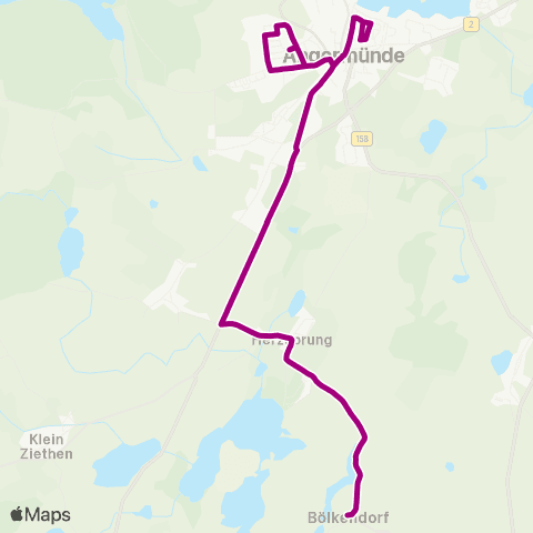 Uckermärkische Verkehrsgesellschaft Bölkendorf Ü. Sternfeld ↔︎ Angermünde map