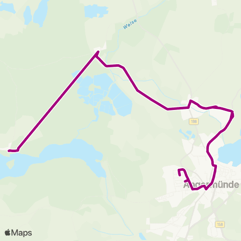 Uckermärkische Verkehrsgesellschaft Wolletz ↔︎ Angermünde Bhf. Ü.Blumberg.M map