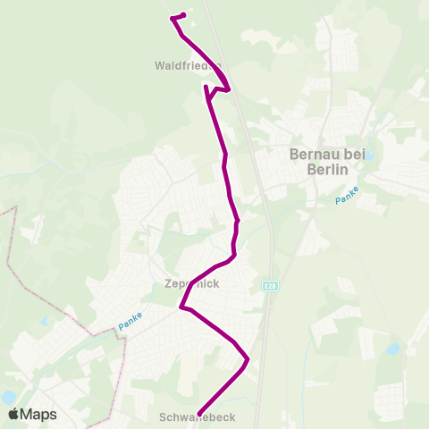 Barnimer Busgesellschaft Schwanebeck Schule ↔︎ Barnim-Gymnasium map