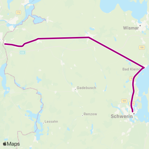 DB Regio Hbf ↔︎ Herrnburg map