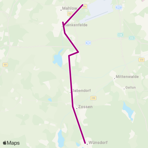 ODEG Ostdeutsche Eisenbahn 🅢 Blankenfelde (Tf) Bhf ↔︎ Zum map