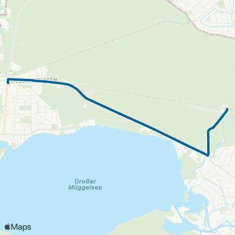 S-Bahn Berlin 🅢 Friedrichshagen (Berlin) ↔︎ 🅢 Rahnsdorf (Berlin) map