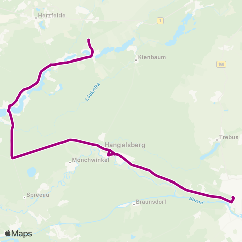 Busverkehr Oder-Spree Herzfelde - > 429 ↔︎ Fürstenwalde map