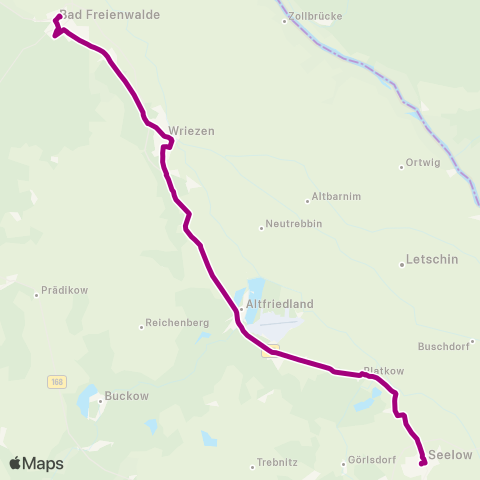 Barnimer Busgesellschaft Seelow ↔︎ Busbahnhof map