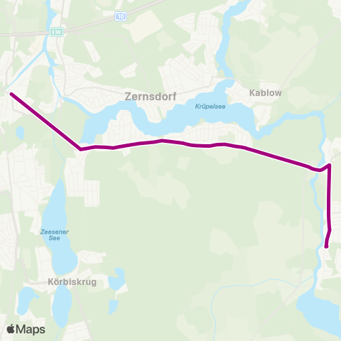 Busverkehr Oder-Spree Bindow ↔︎ Königs Wusterhausen map