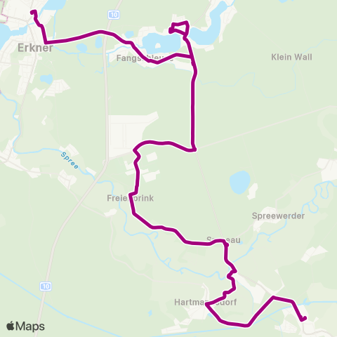 Busverkehr Oder-Spree Spreenhagen ↔︎ 🅢 Erkner map